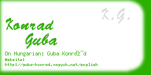 konrad guba business card